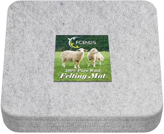 FCENDS Needle Felting Mat, 100% Natural Wool Needled Felting Pad, Thick and Firm by FCENDS
