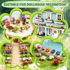 Warmtree 63 Pcs Miniature Colorful Flower Cluster Static Grass Tufts Self - Image 3