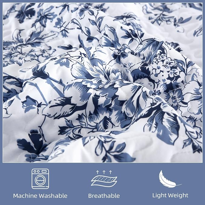 WONGS BEDDING Quilt Queen Size, Botanical Quilts - Image 5