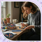 Reallnaive 8 Pcs Butterfly Flowers Paint by Numbers Kit - Image 2