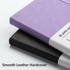 RETTACY Blank Journal Notebook, 192 Pages, A5 Medium Size | Leather Hardcover - Image 4