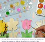 40PCS 3D Unfinished Blank Flower Wooden Cutouts Craft - Image 5