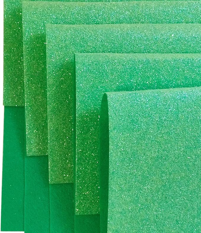 Jtnohx Glitter Felt Fabric, 8 x12 inches Felt Square - Image 3