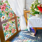 Camellia Window Film Decorative Privacy, Static Cling Stained Glass Film - Image 4