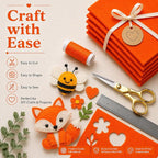 Orange Large Felt Fabric 36" x 36", 1mm Stiff Felt Sheet, Nonwoven Fabric - Image 5