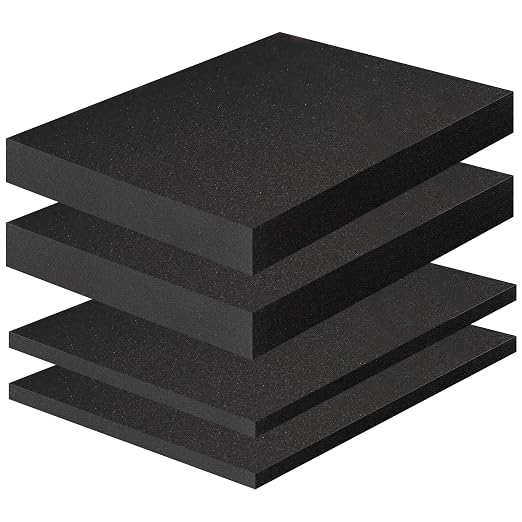 4PCS High Density Polyurethane Foam Sheets by ZOCONE