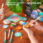 Shuttle Art 48 Colors Dual Tone Acrylic Paint Markers, 24 Pack Acrylic Paint - Image 7
