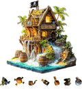 Wooden Puzzles for Adults, Pirate Cabin Wooden Puzzles 210 Pieces, Unique by Jollitot