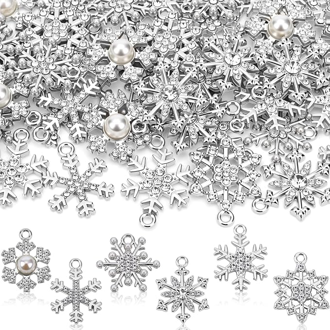 Landical 50 Pcs Winter Snowflake Charms by Landical