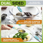 Spring Chef Magnetic Measuring Cups & Spoons Set of 15, Aqua Sky | Stackable - Image 7
