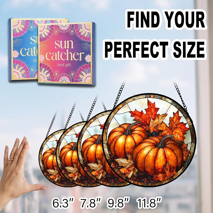 Pumpkin Maple Leaves Acrylic Suncatchers - Image 2