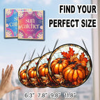 Pumpkin Maple Leaves Acrylic Suncatchers - Image 2