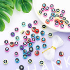100pcs Outer Space Polymer Clay 10mm Spacer Beads - Image 3