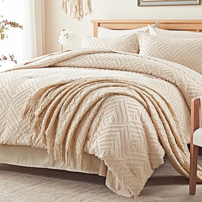 Zzlpp King Size Comforter Set 7 Pieces, All Season Boho Bedding Sets - Image 2