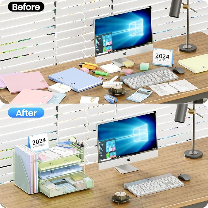 OPNICE Desk Organizer, 4-Tier Desktop File Organizer - Image 5
