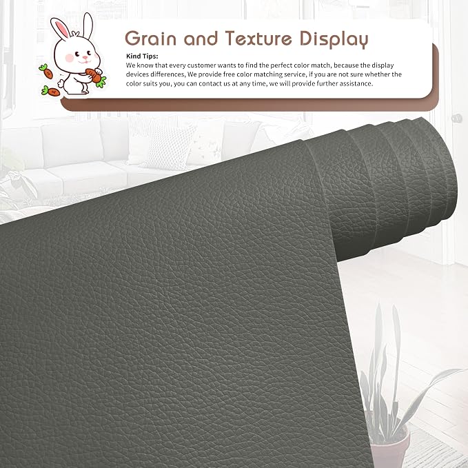 KING MOUNTAIN Leather Repair Patch, 12 x 60 Inches self Adhesive Leather Repair - Image 2