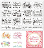 INFUNLY 16pcs Word Clear Stamps - Image 9