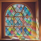 Window Privacy Film, Static Cling Stained Glass Window Film Decorative by Anewlookinnotime