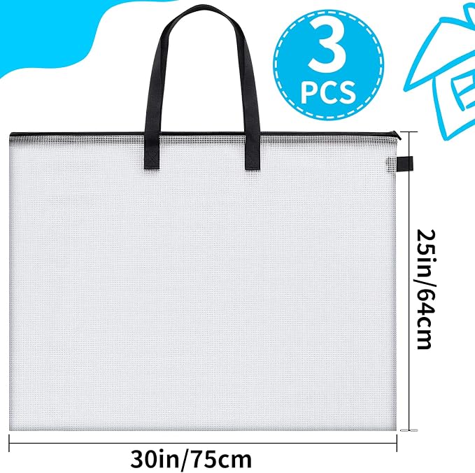 YOPCDJ 30x25 inches Extra-Large Art Portfolio Bag, Portfolio Folder - Image 2