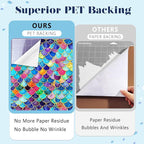 Fish Scale Patterned Permanent Adhesive Vinyl 12 Sheets 12'' x 10'' | Mermaid - Image 4