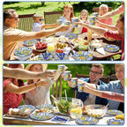 450 Pcs Capri Lemon Party Tableware Set Decorations Mediterranean Blue and - Image 4