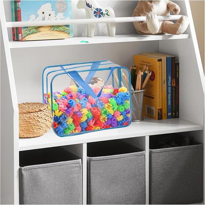 8 Packs 8 Colors Toy Storage Bags, Reusable Clear PVC Board Game Storage - Image 7