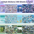 600 Pieces Washi Sticker Set, 12 Set Scrapbooking Diary Planner Album Diary - Image 4