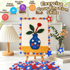 1384Pcs Glitter Foam Stickers, Colorful Self Adhesive Geometric Foam Stickers - Image 4