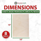 Mandala Crafts Baltic Birch Plywood Board 10x10 Inches - Image 3