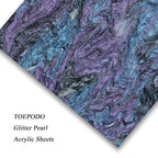 TOEPODO Pearl Cast Acrylic Sheets Pearlescent Glitter Acrylic Sheet 1/8 - Image 3