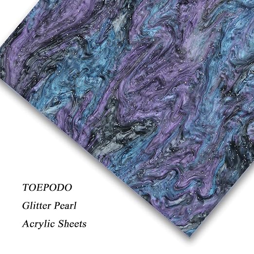 TOEPODO Pearl Cast Acrylic Sheets Pearlescent Glitter Acrylic Sheet 1/8 - Image 3