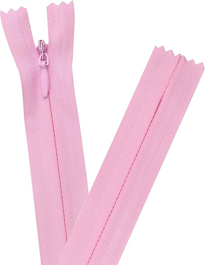 YAKA 20pcs Pink Nylon Invisible Zippers Tailor Sewing Tools Garment Accessories by YAKA
