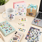 1304 Pcs Letter Stickers for Scrapbook Supplies, Vintage Alphabet Stickers | 12 - Image 7