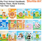 Shuttle Art 63 Pcs Magic Foam Texture Painting Kit Animal Series: 15 Animal - Image 2