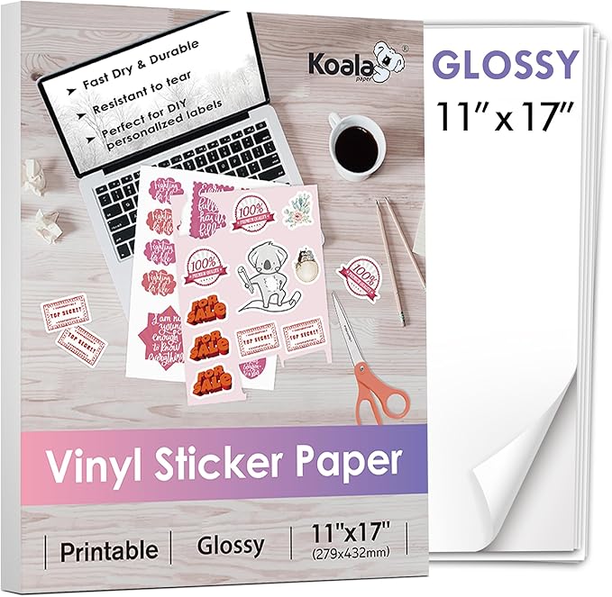 Koala Printable Vinyl Sticker Paper by KOALAPAPER