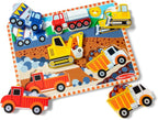 Melissa & Doug Construction Vehicles Wooden Chunky Puzzle - Image 4