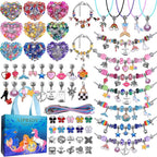 AIPRIDY 150 Pieces Charm Bracelet Making Kit, Unicorn Mermaid Crafts Gifts Set by AIPRIDY