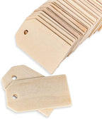 Super Z Outlet 50 Pack Unfinished Natural Wood Rectangle Blank Pieces Wooden - Image 3