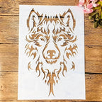 TIAMECH A4 Reusable Wild Wolf Stencil by TIAMECH