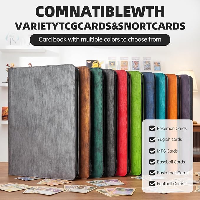 Card Binder 16 Pocket, Premium 1024 Double Sided Pocket Collection Binder - Image 4