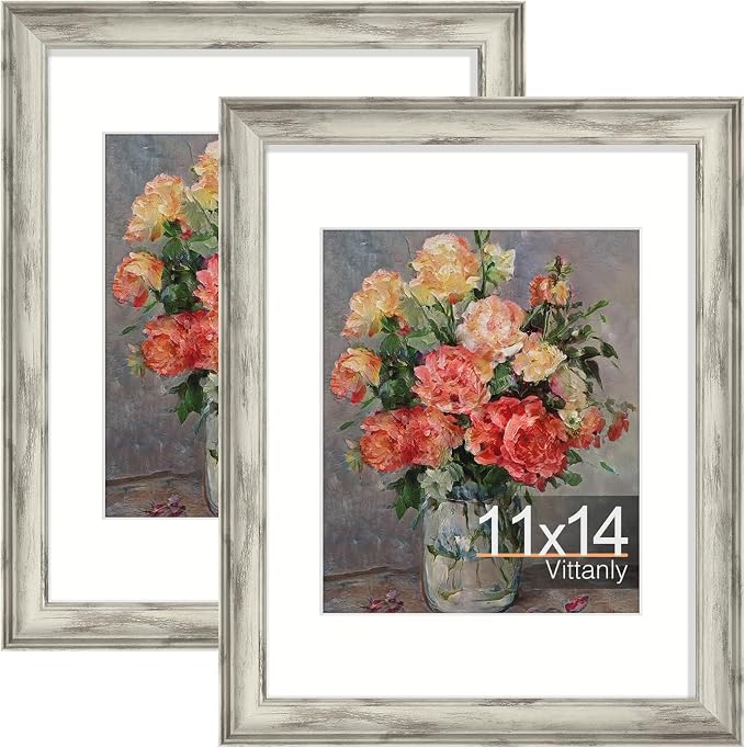 Vittanly 11x14 Picture Frames Set of 2, Ornate Vintage Photo Frame by Vittanly