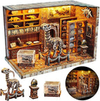 DIY Miniature House Kit – Mini House Book Nook Kit Bookend Bookcase Craft by Flybean-WonderlandinYourHands