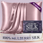 DECOLURE 100% Pure Mulberry Silk Pillow Case Standard Size – Highest Grade 30 by DECOLURE