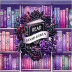 Magic Book Diamond Art Kits for Adults Beginner, DIY Girl Read Books Diamond by WUDWL