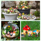 Unittype 19 Pcs Gnome Garden Accessories Tiny Fairy Gnome Figurines Miniature - Image 6