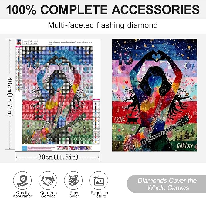 Music Diamond Art Kits for Adults, 5D DIY Diamond Painting Kits for Beginner - Image 6
