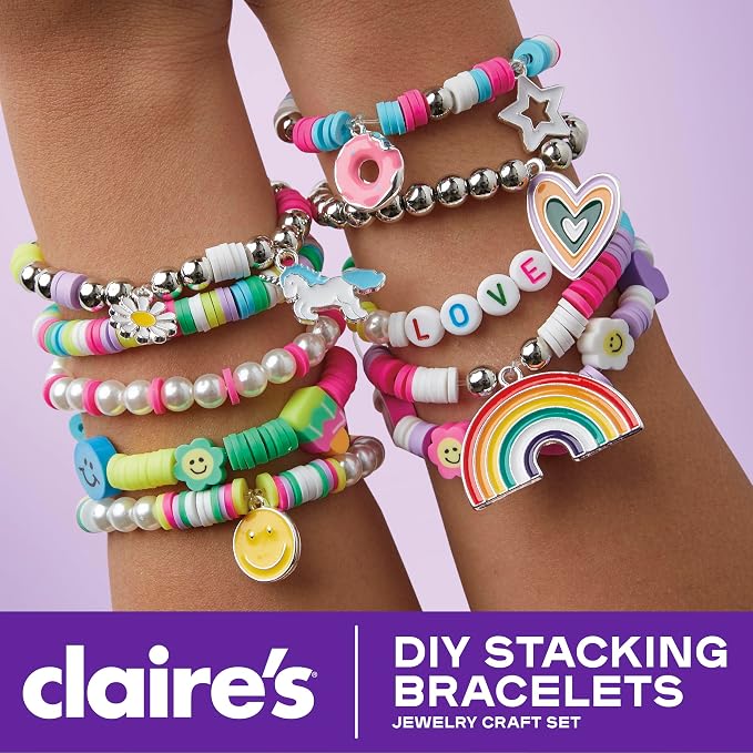 Claire’s DIY Bracelet Kit – 895-Piece Jewelry Making Supplies Set| Clay Heishi - Image 4