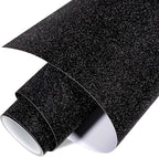 VINYL FROG Shimmer Adhesive Vinyl 12"x60" Black Glitter Craft Permanent Vinyl by VINYLFROG