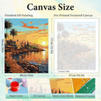 Paint by Numbers Kit for Adults, Sunset DIY Painting Kit, 16x20 Inch | Coastal - Image 3