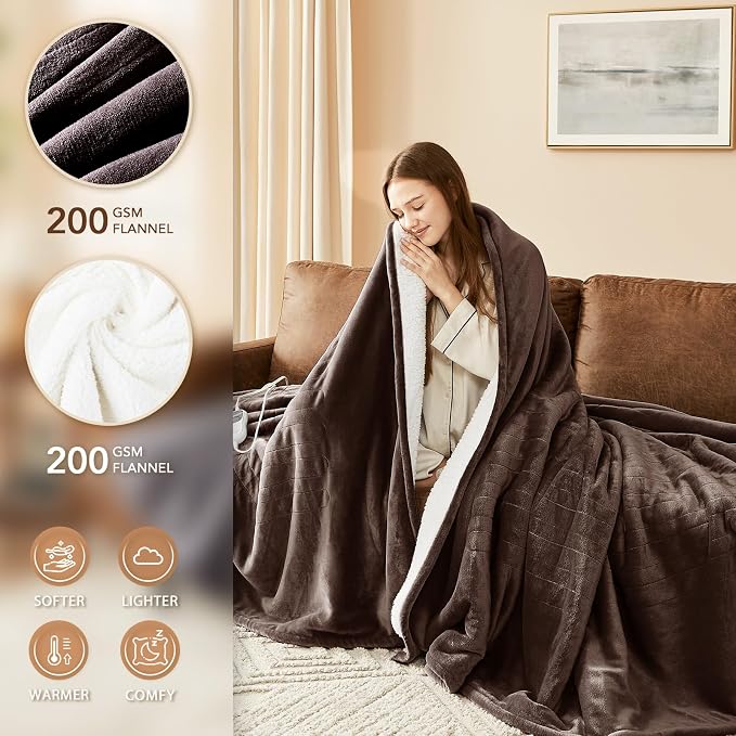 Homemate Electric Heated Blanket Full - Image 3
